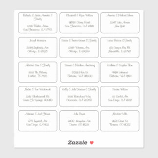 15 Anschrift des Gastes Aufkleber