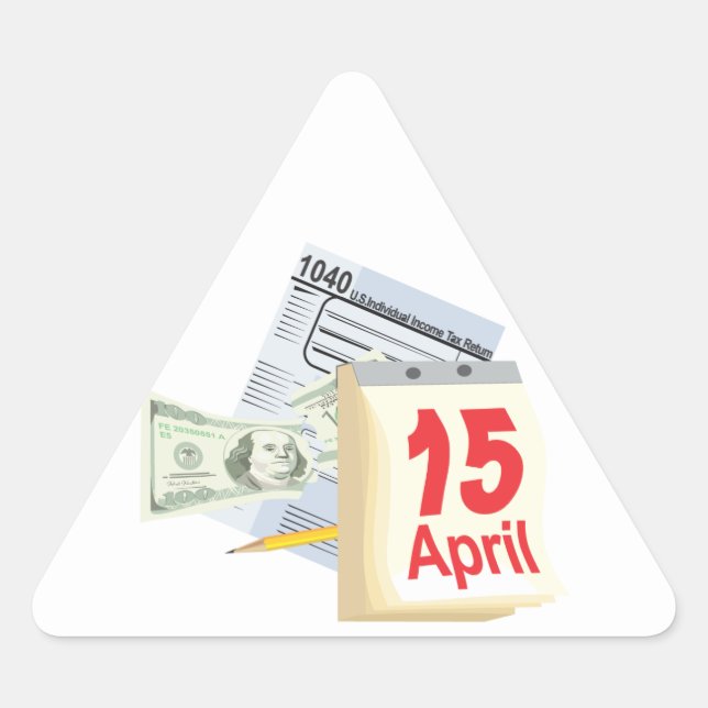 15. April - Dreieckiger Aufkleber (Vorderseite)