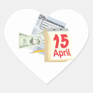 15. April - Herz-Aufkleber