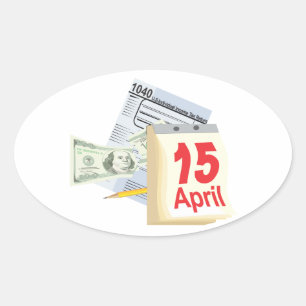 15. April - Ovaler Aufkleber