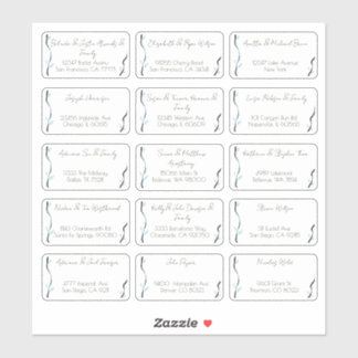 15 Aufkleber für den Namen eines Hochzeitgästen