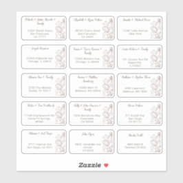 15 Aufkleber für den Namen eines Hochzeitgästen