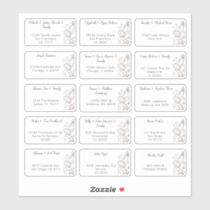 15 Aufkleber für den Namen eines Hochzeitgästen