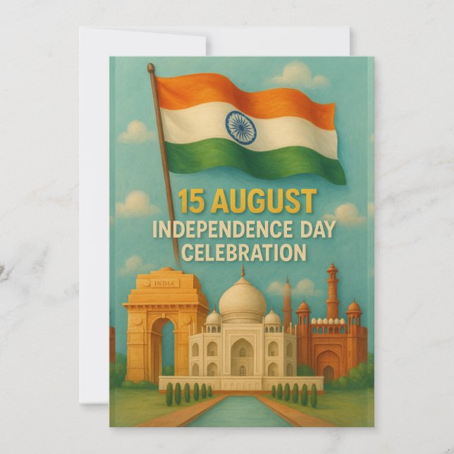 15 August Indien Independence Day Card (Vorderseite)