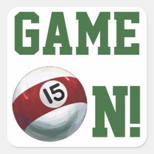 15 Ball Quadratischer Aufkleber