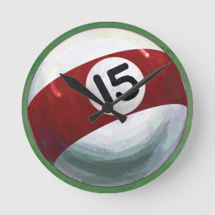 15 Ball Runde Wanduhr