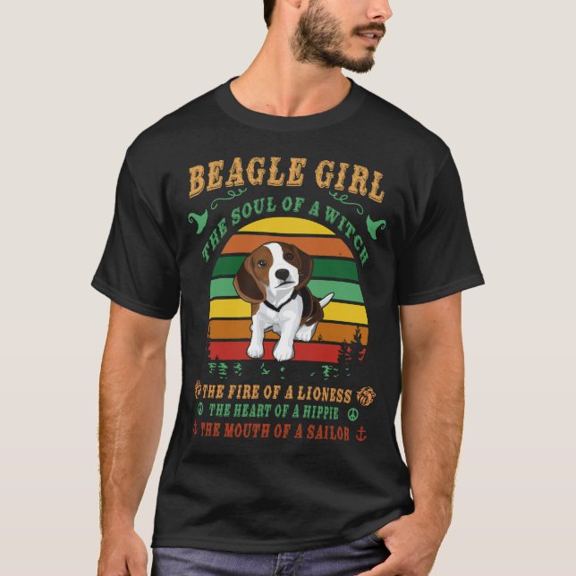 15 Beagle Mädchen das Soul Das Feuer das Herz der  T-Shirt (Vorderseite)