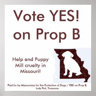 15" bis 15" - JA! auf Prop B Poster