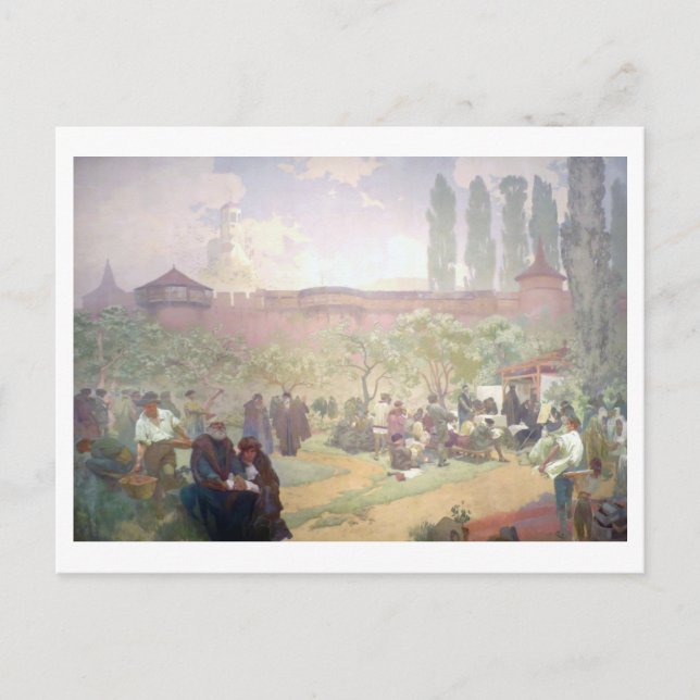 #15 Druck der Bibel von Kralice in Ivancice Postkarte (Vorderseite)