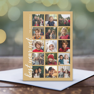 15 Foto Bestes Jahr und trotzdem HYN Minimal Gold Feiertagskarte