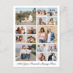 15 Foto-Collage Fügen Sie Ihre eigene Begrüßung hi Postkarte