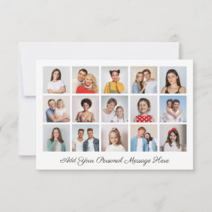 15 Foto-Collage Fügen Sie Ihre eigene Nachricht hi Mitteilungskarte