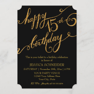 15., fünfzehnte Geburtstags-Party-Feier Einladung