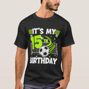 15. Fußball-Geburtstagsfeier 15-jähriger Fußball s T-Shirt