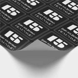 15. Geburtstag: Art Deco Inspiriert Look "15" & Na Geschenkpapier