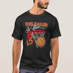 15. Geburtstag Basketball Funny 15 Jahre Alte Kind T-Shirt