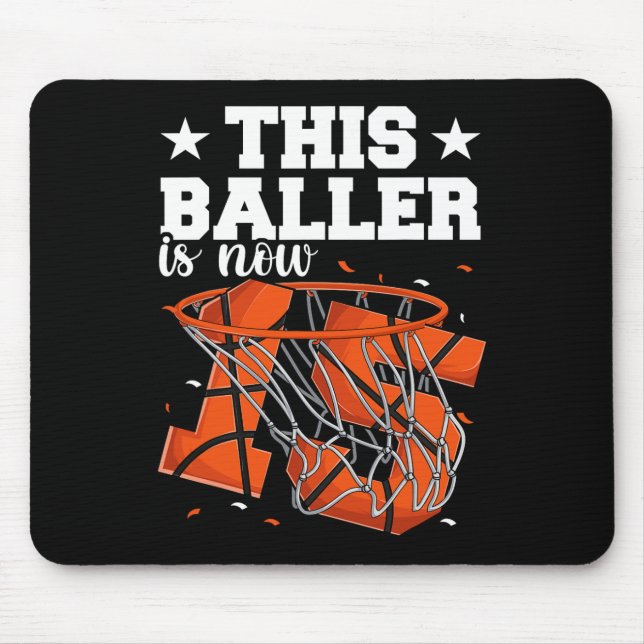 15. Geburtstag Basketballjungen Mousepad (Vorne)