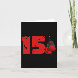 15. Geburtstag Boxen Fünfzehn Jahre alt Boxer Gebu Karte