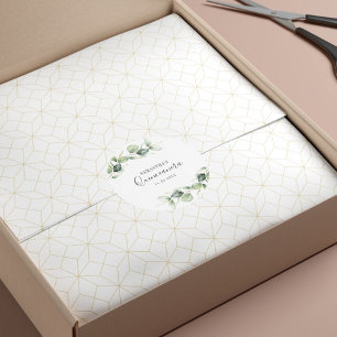 15. Geburtstag Eukalyptus Greenery Quinceanera Runder Aufkleber