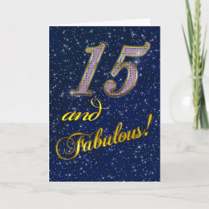 15. Geburtstag für jemanden Fabulous Karte