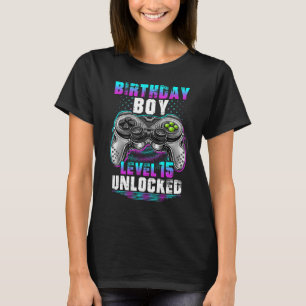 15. Geburtstag Gamer Geschenkboys Stufe 15 Entsper T-Shirt