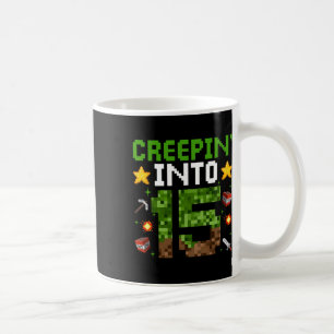15. Geburtstag Gamer Pixel Creepin" in 15 Video G Kaffeetasse