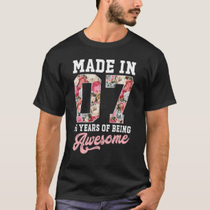 15. Geburtstag Geboren im Jahr 2007 15-jährige Mäd T-Shirt