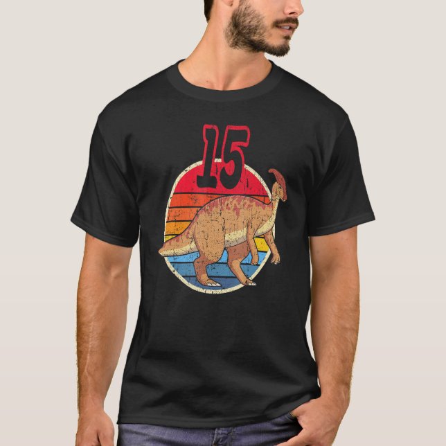 15. Geburtstag I Parasaurolophus I Familienmatchin T-Shirt (Vorderseite)