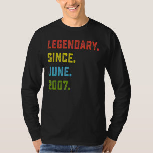 15. Geburtstag Legendary Seit Juni 2007 15 Jahre T-Shirt