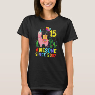 15. Geburtstag Llama Llamazing Phantastisch seit 2 T-Shirt