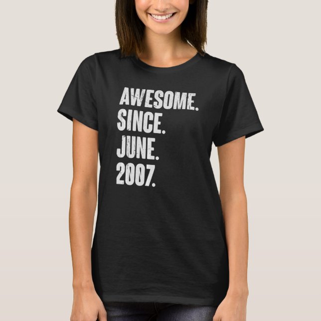 15. Geburtstag Phantastisch seit Juni 200 T-Shirt (Vorderseite)