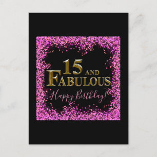 15. Geburtstag Postkarte