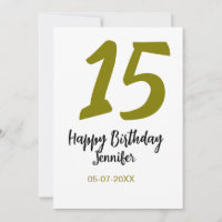 15. Geburtstag quiencenera fügen Datum Jahr golden