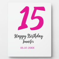 15. Geburtstag quiencenera fügen Datum Jahr rosa T