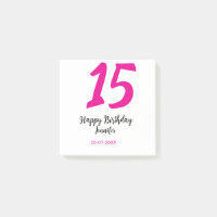 15. Geburtstag quiencenera fügen Datum Jahr rosa T