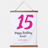 15. Geburtstag quiencenera fügen Datum Jahr rosa T