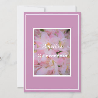 15. Geburtstag Quinceañera Kirschblüte Foto Einladung