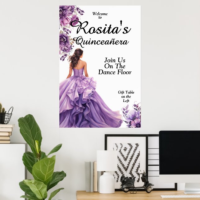 15. Geburtstag Quinceanera Poster (Heimbüro)