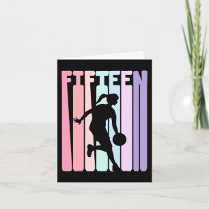 15. Geburtstag Retro Basketball Spieler 15 Jahre a Karte