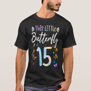 15. Geburtstag Schmetterlinge 15 Jahre alte Mädche T-Shirt