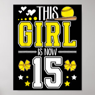 15. Geburtstag Softll Mädchen 15 Jahre alte Softll Poster