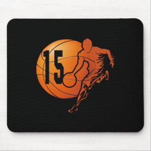 15. Geburtstag Spaß Basketball Lover 15 Jahre alt  Mousepad