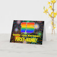 15. Geburtstag: Spaß, bunte feierliche Feuerwerke
