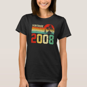 15. Geburtstag Vintage 2008 Retro Junge Mädchen 15 T-Shirt