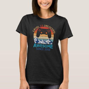 15. Geburtstagsjunge Stufe 15 Entsperrt Phantastis T-Shirt