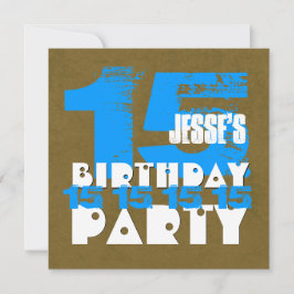 15. Geburtstagsparty 15 Jahre alt Grunge Z15A Einladung