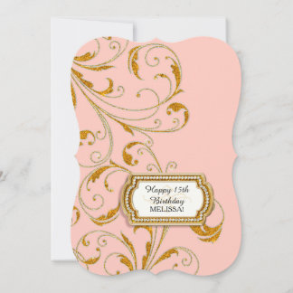 15. Geburtstagsparty Glam Old Hollywood Regency Einladung