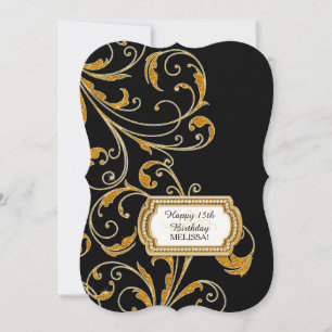 15. Geburtstagsparty Glam Old Hollywood Regency Einladung