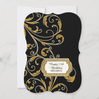 15. Geburtstagsparty Glam Old Hollywood Regency Einladung