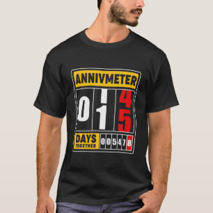 15. Hochzeit Jubiläum für Paare Ehemann Wif T-Shirt